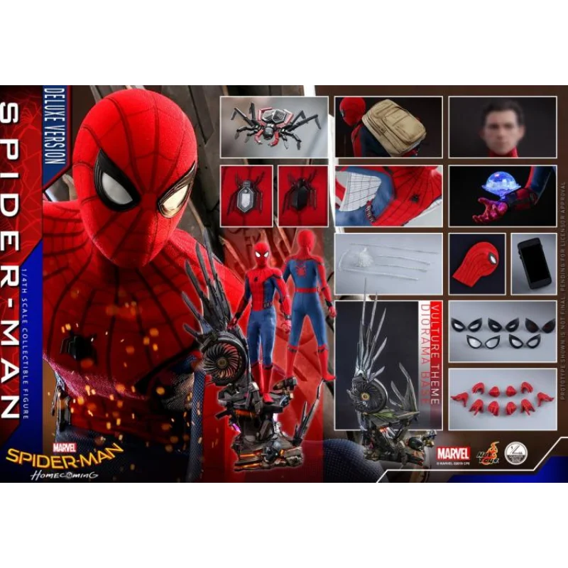 

HOTTOYS HT 1/4 QS014 QS015 Spider Man Heroes Return Hand Puppet Model Movable Figures Hobby Collection Toys