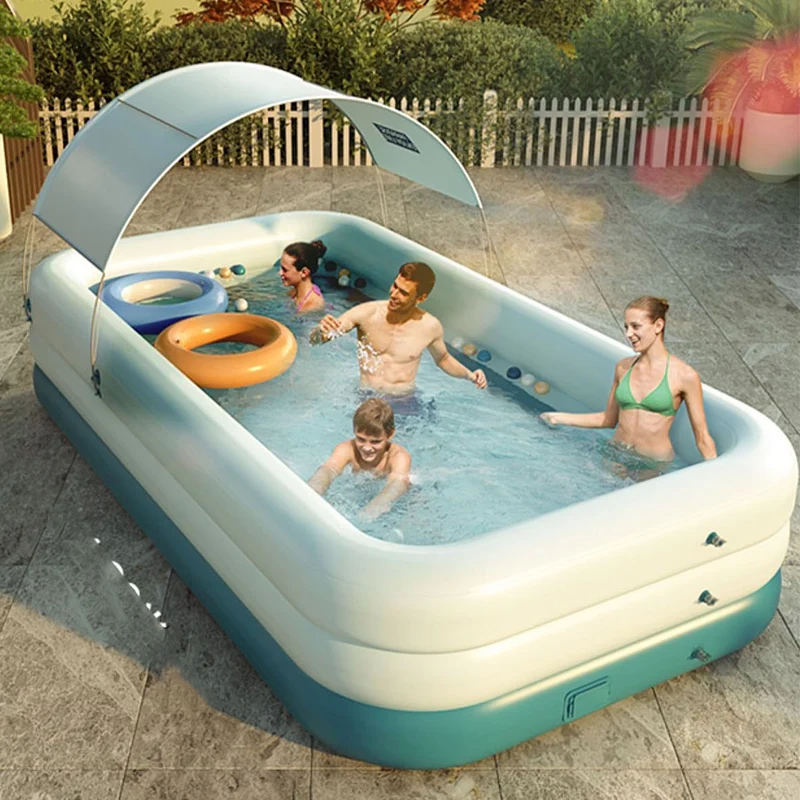 

305CM/210CM Large Removable Pools for Family 3 Layer Automatic Inflatable Swimming Pool for Children Ocean Ball PVC Bath Kids