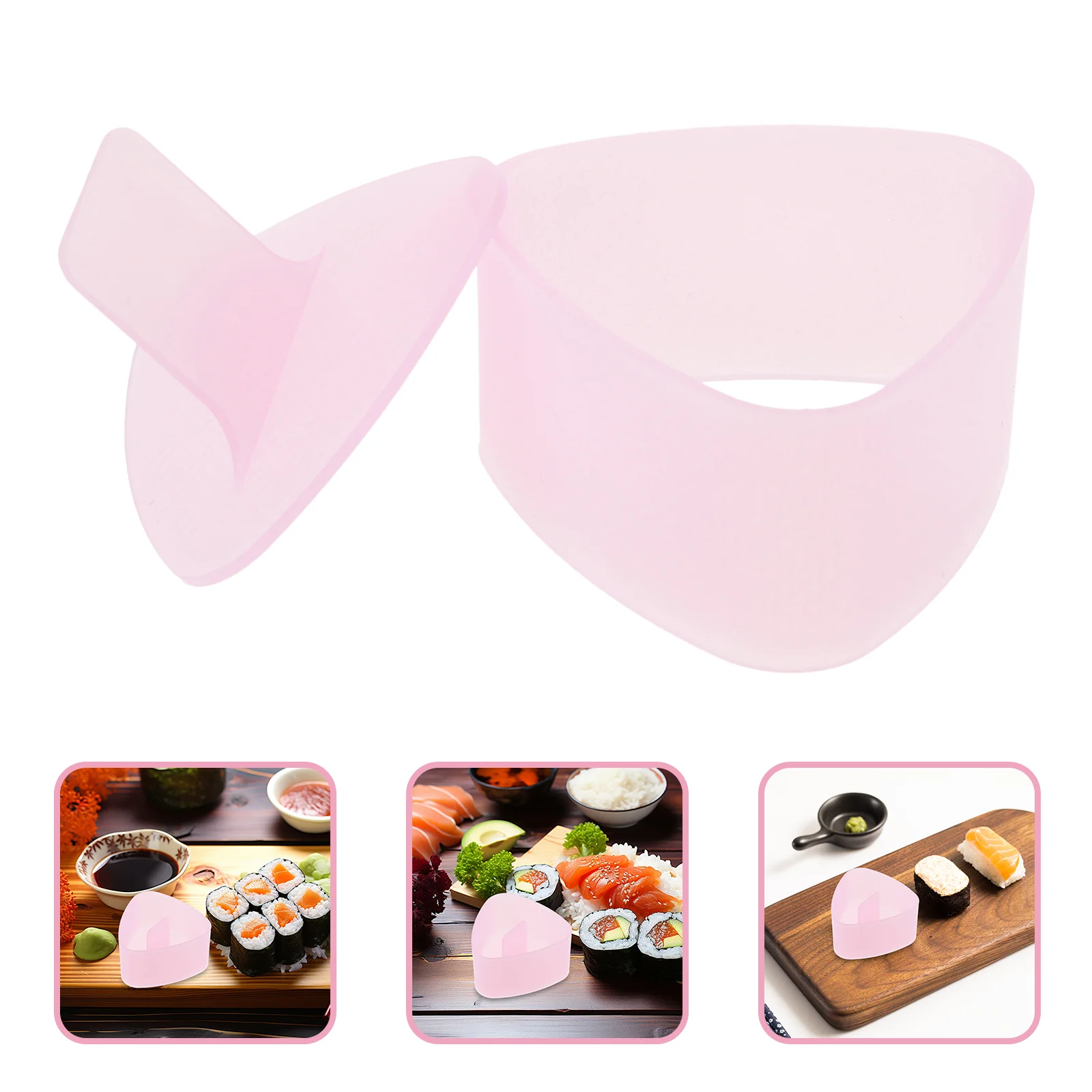

2pcs Onigiri Mold Rice Mold Maker Onigiri Press Mold Reusable Rice Ball Maker Sushi Mold for Bento