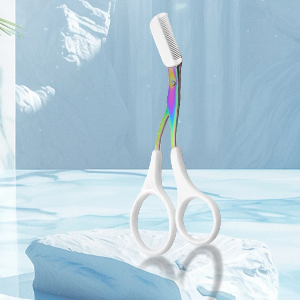 Professional Eyebrow Scissors Stainless Steel Beauty Scissors Non Slip Finger Grips Hair Removal Beauty Accessories for Women 4