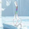 Professional Eyebrow Scissors Stainless Steel Beauty Scissors Non Slip Finger Grips Hair Removal Beauty Accessories for Women 4