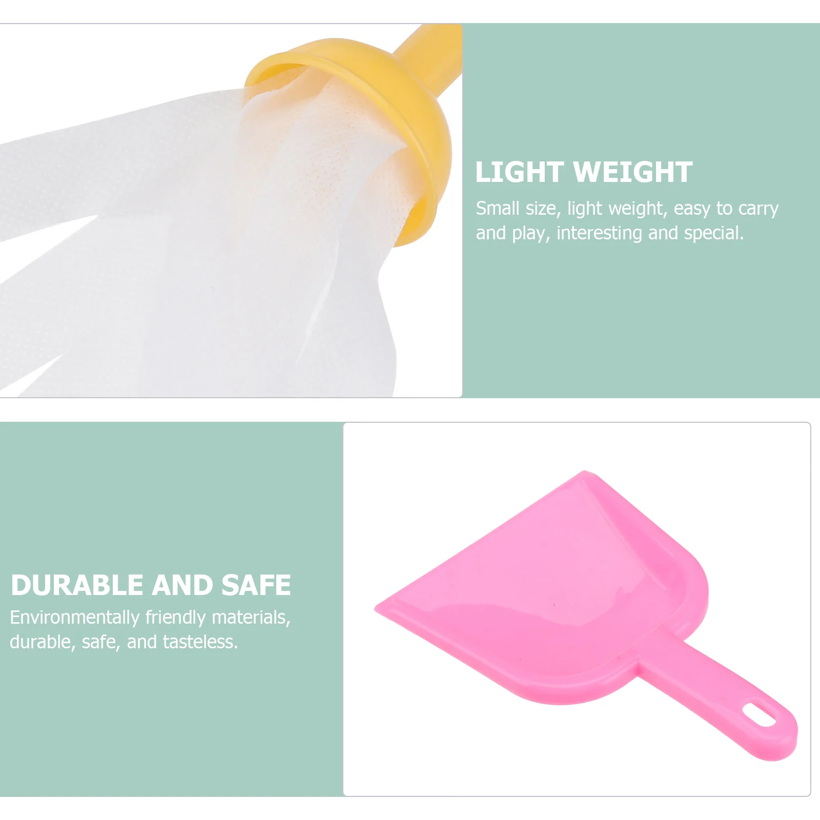 7 Pcs Cleaning Mopping Set Kids and Bucket Children Toys Pretend Play Playthings Mini for Dustpan Broom Plastic 6