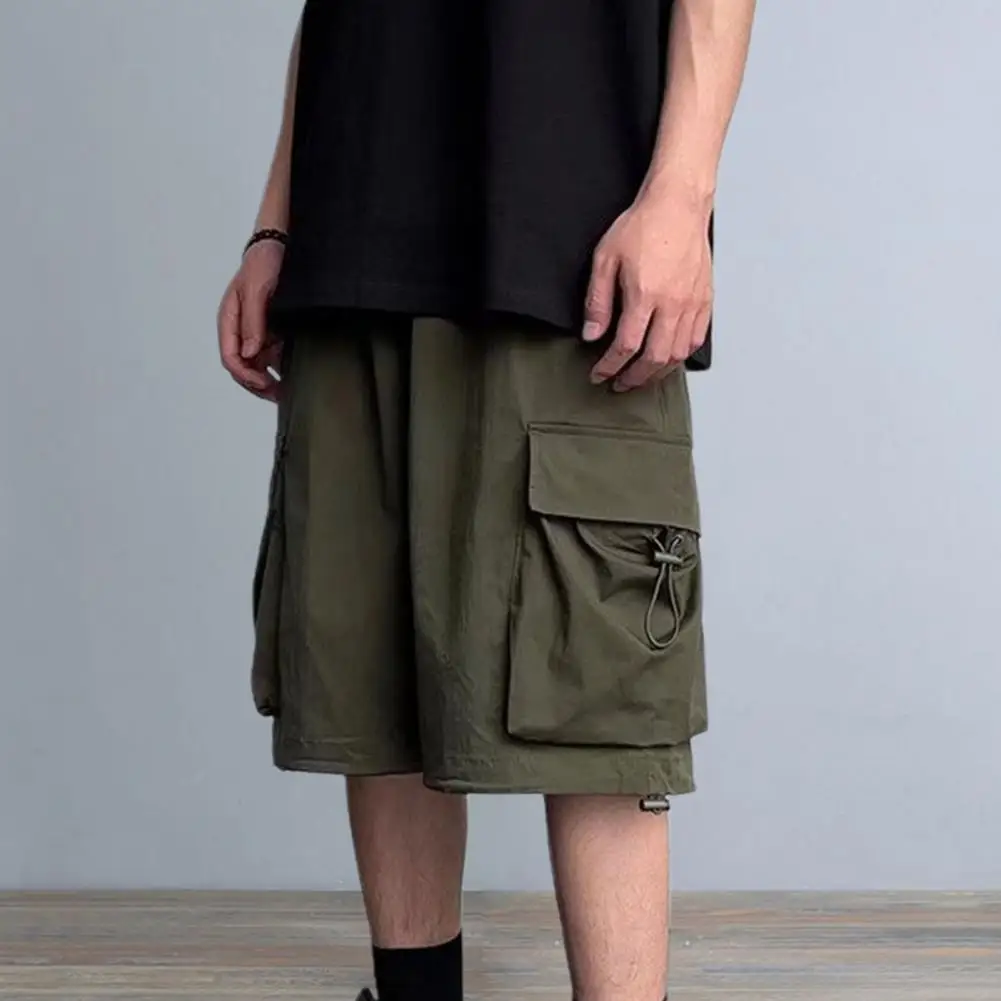 

Men Shorts Chic Oversized Multiple Pockets Solid Color Hip Hop Men Shorts Male Garment Men Summer Shorts Men Cargo Shorts