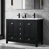 48" Bathroom Vanities with Sink Combo Modern Thickened Wood Bathroom Storage Cabinet w/Undermount Double Sink Home Improvement 1