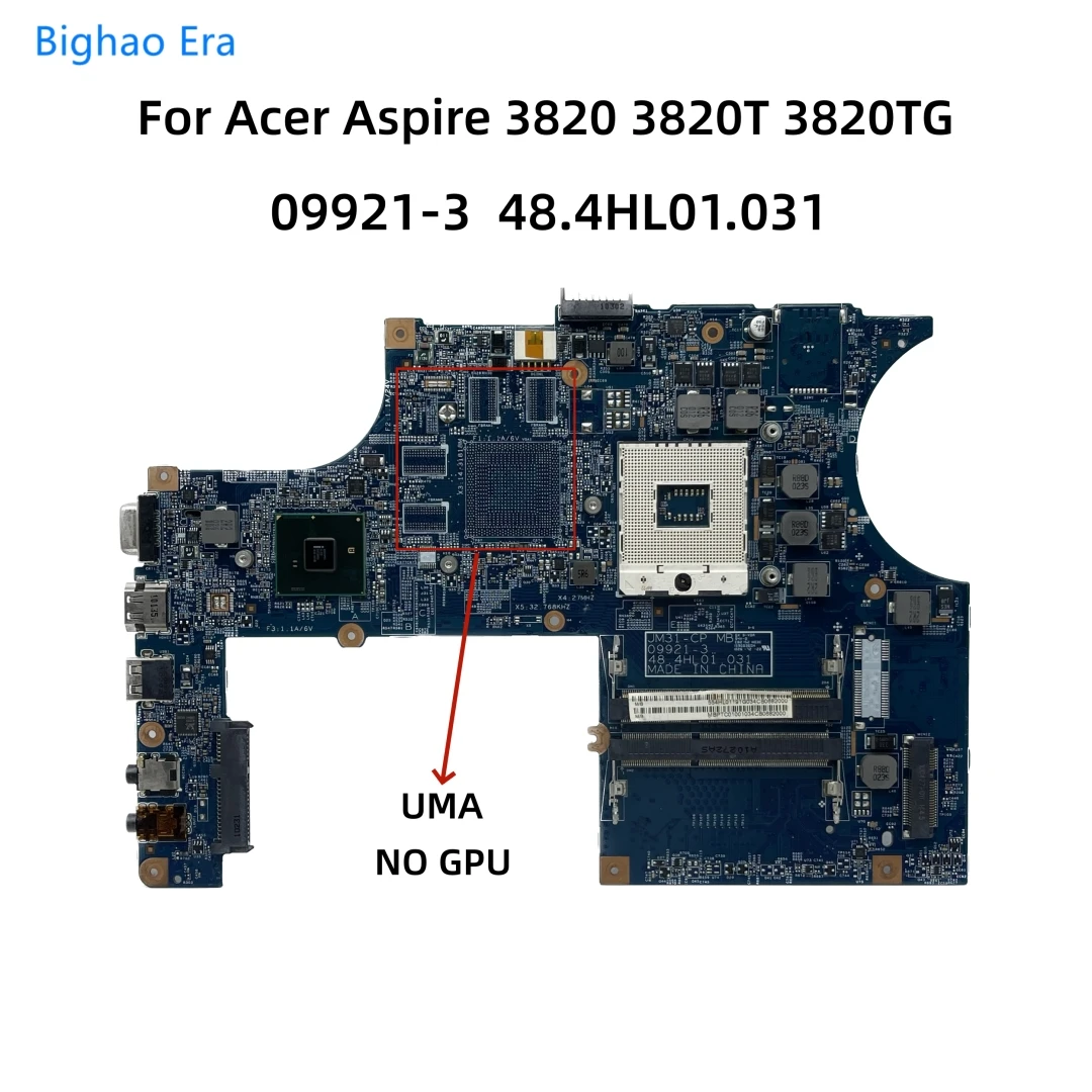 Placa-mãe do Portátil para Acer Aspire 3820 3820t 3820tg Chipconjunto Hm55 Hd5650 Gb-gpu Ddr3 099213 48.4hl01.031 Mb. Pv0.9 001 - Imagem 2
