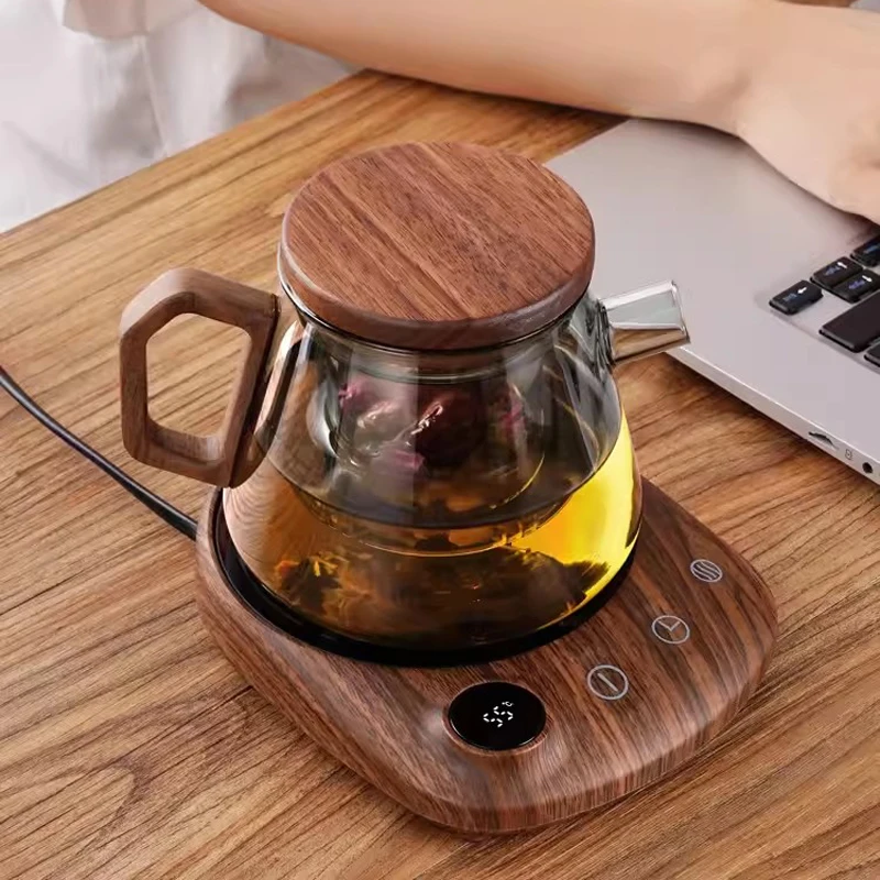200W Cup Heater Coffee Mug Warmer 100°C Tea Stove Electric Hot Plate Warmer Coaster 5 Gear Coffee Milk Tea Heating Pad 220V 3