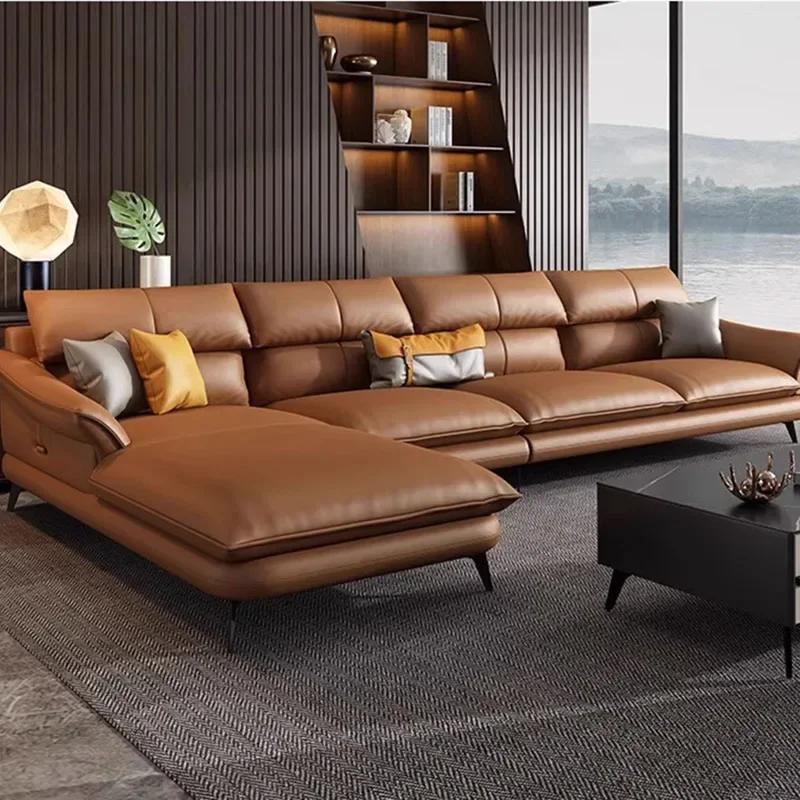 

Relaxing Simple Fancy Sofas Living Room Nordic Leather Recliner Puffs Sofa Sectional Modern Sofy Do Furniture Couch
