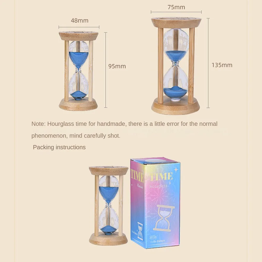 Night Light, Ornament Crafts, Desk Decor, Lamp Decoration Creative Bamboo Fluorescent Hourglass Timer Home Bedroom Decoration 1-30 Minute Night Light Time Hourglass Decoration Gifts