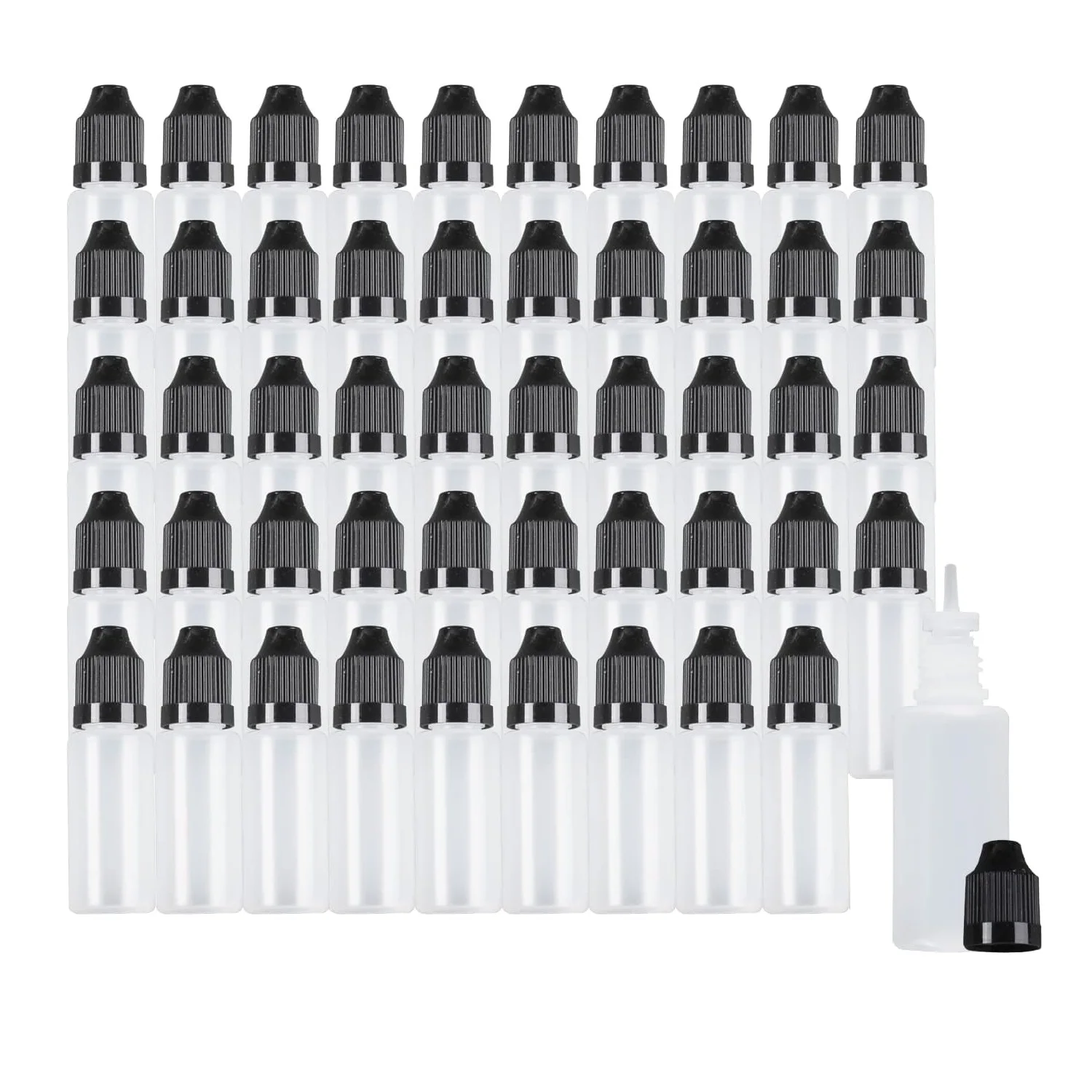 

15ml LDPE Plastic Thin Tip Dropper Bottles, Small Empty Squeeze Dropper Bottles with 3 mini funnel