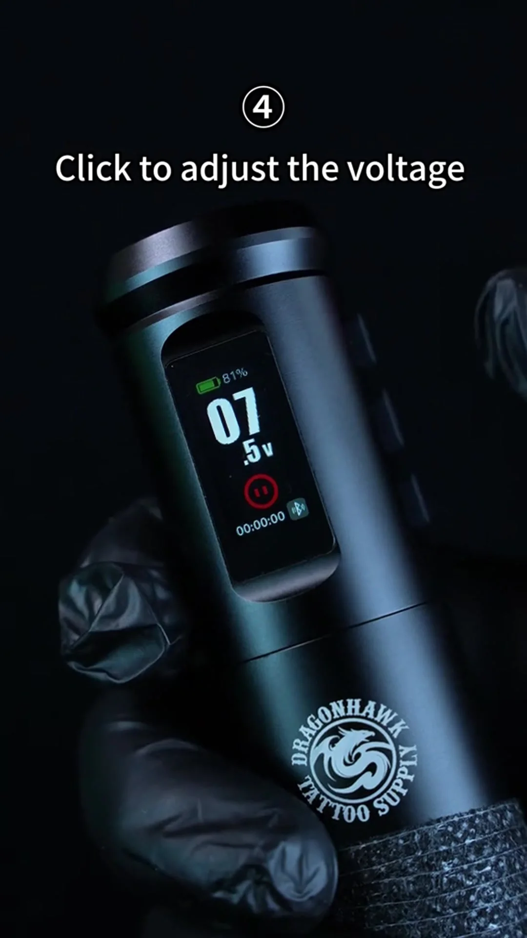 Dragonhawk A1 Pro 4.0mm Wireless Tattoo Kit 2000mAh