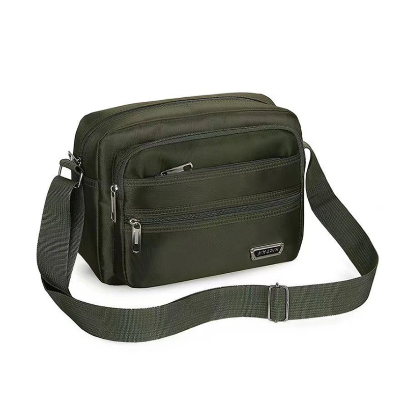 New Men's Shoulder Bag Black Nylon Wallet Casual Multifunction Handbag for Men Business Office Messenger Bag Male Crossbody