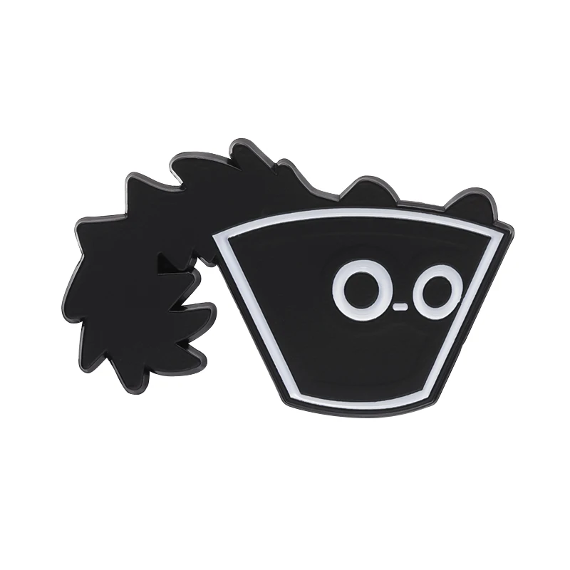 Broche Vintage Chat émail Noir Avec Nœud Blanc Et Strass - Couleur Or - Réf. *5275 - Occasion