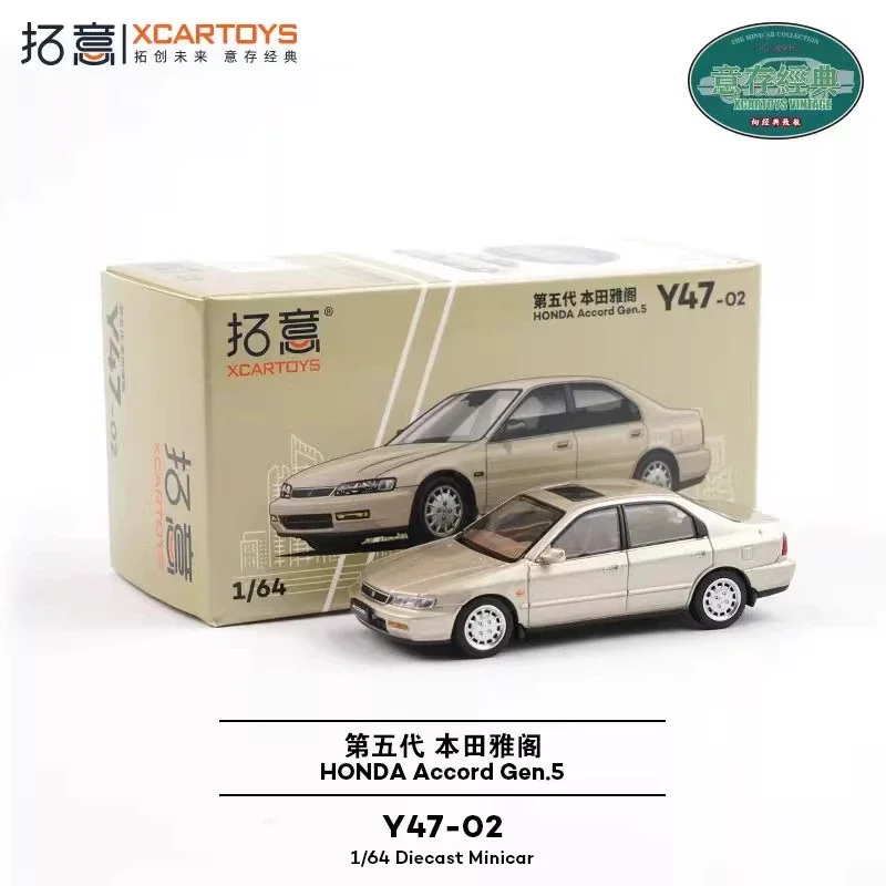 New In Stock Xcartoys 1:64 Honda Accord Gen.5 Gold Alloy Miniature