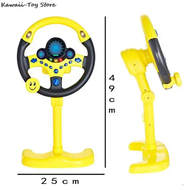 Electric Simulation Steering Wheel Toy With Light And Sound Educational Children Co-Pilot Children'S Car Toy Vocal Toy Gift 6