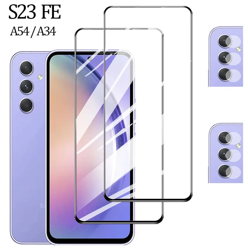 S23 Fe Vetro Temperato Per Samsung A54 Screen Protector Samsung Galaxy A54 5G Pellicola Protettiva Samsung S23 Fe Pelicula Galaxy A34 Film Samsung A 3