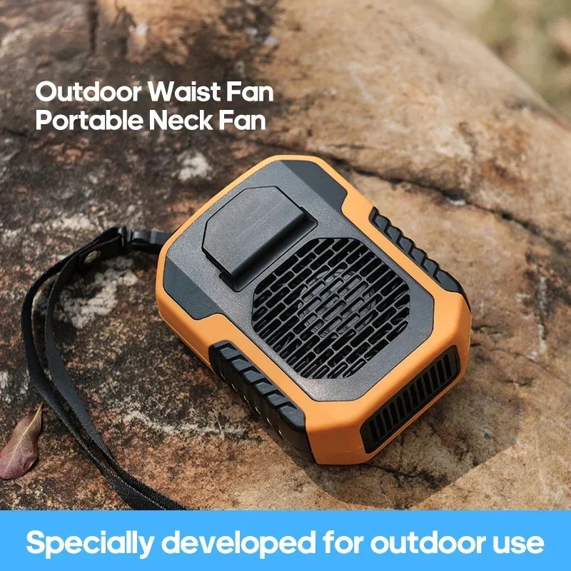 6000mAh Hanging Neck/Waist Fan USB Mini Portable Rechargeable Fan For Outdoor Camping Hiking Climbing Running Sport Protable Fan