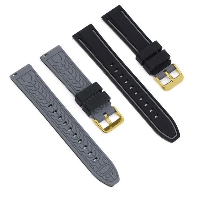 Deluxe Silicone Quick Release Watch Band - Durable Rubber Strap Replacement