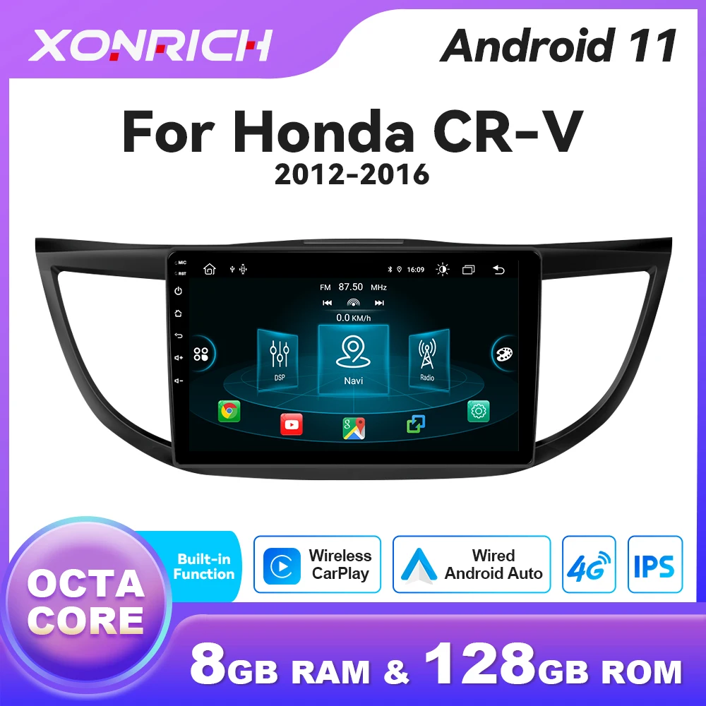 Carplay 8gb 128gb Android 11 Car Radio Player For Honda Crv Crv 2012