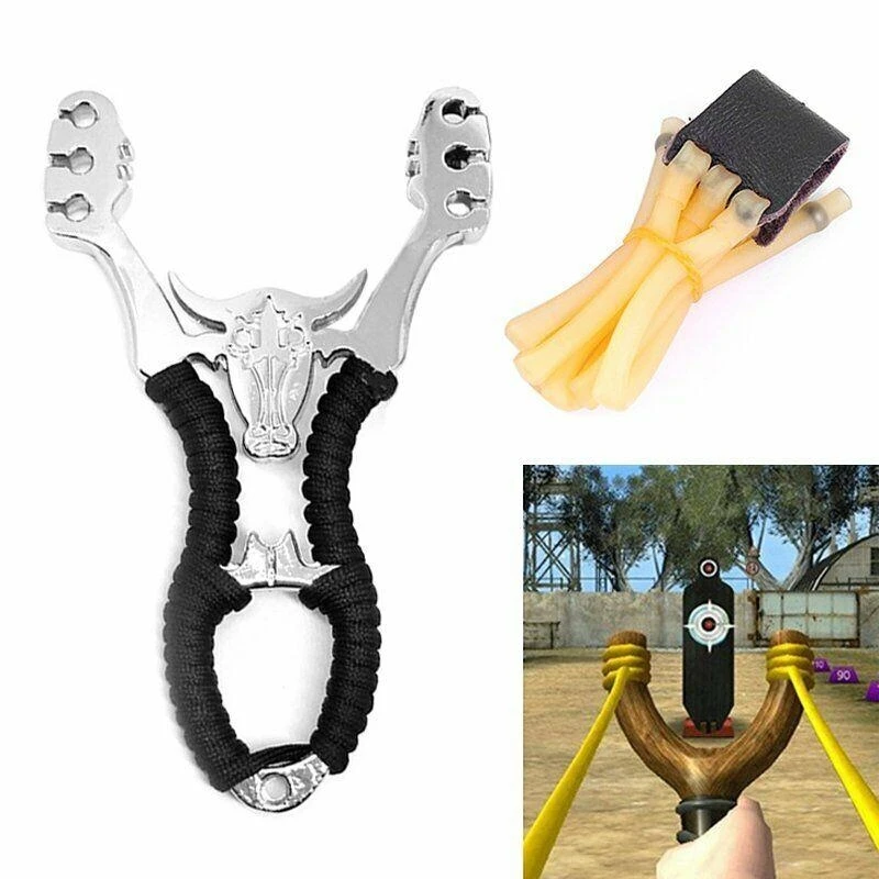 Description Picture 2 of itemHigh Precision Alloy Slingshot with Thicken 6 Stretch Rubber Band Professional Catapult Outdoor Hunting Shooting Bow Sling shots