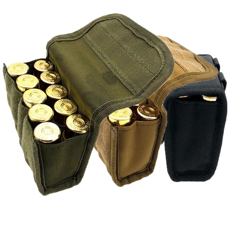 

Военный Тактический держатель для патронов 10 Rds Shotshell Molle 12 20GA Airsoft магазин для патронов Bag Bandolier
