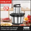 Houselin 6.5L Electric Meat Grinder, 1500W  Food Processor Vegetable Chopper 1