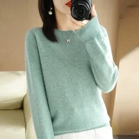 2025 Women Sweater Spring Autumn Long Sleeve O-neck Pullovers Warm Bottoming Shirts Korean Fashion Sweater Knitwear Soft Jumpers - Image 2