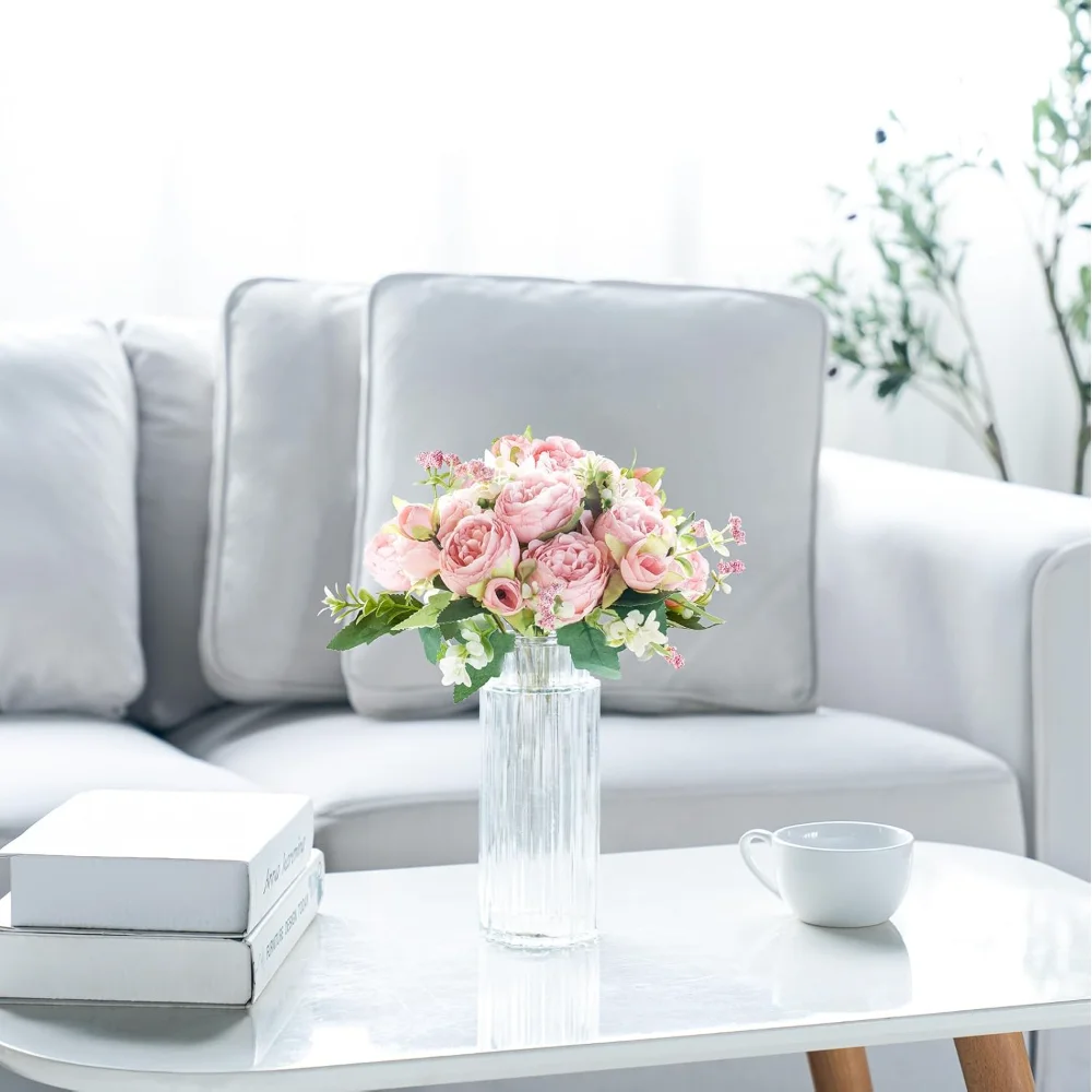 Pink Silk Peony Bouquet 6