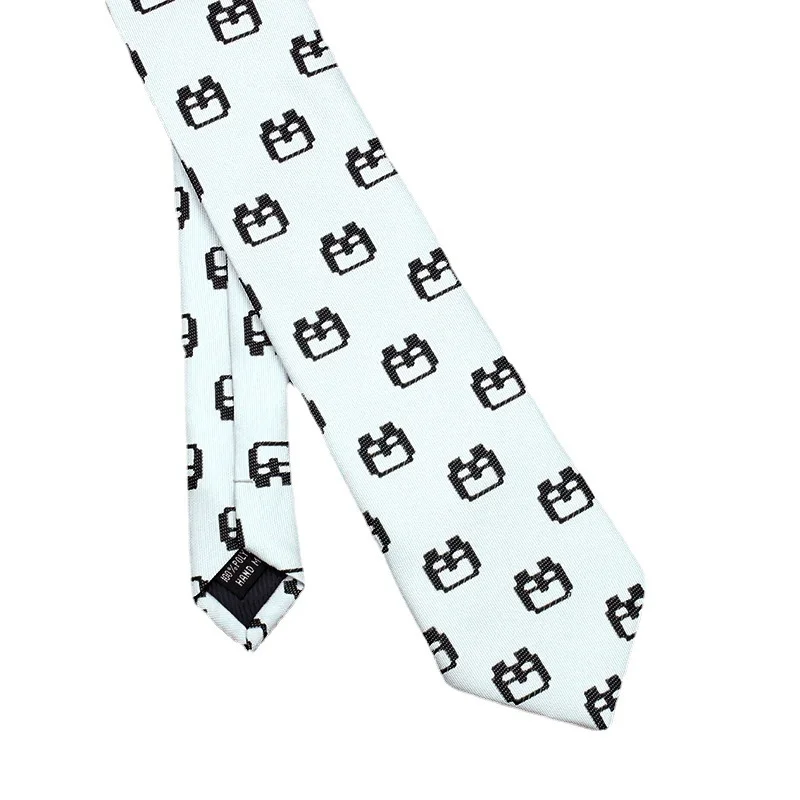 Anime Danganronpa Enoshima Junko Cosplay Monokuma Necktie Unisex Halloween Party Embroidery Tie Costume Accessories Gift