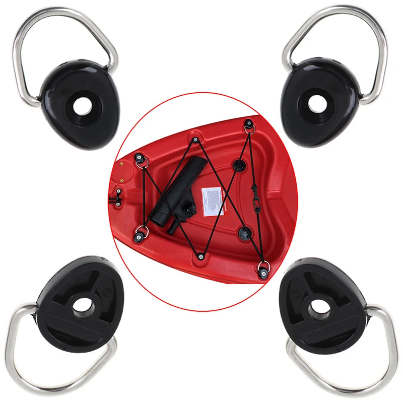

4Pcs Loop Buckle Camping Marine D Ring Accessories Tie Down Water Sports Kayak