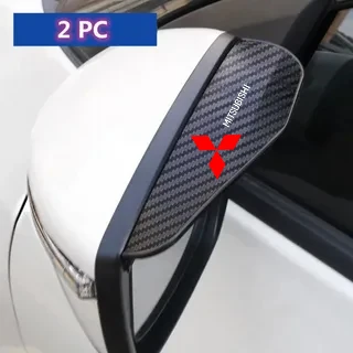 2Pcs Carbon Fiber Car Rearview Mirror Eyebrow Rain Cover For Mitsubishi ASX Lancer Pajero Outlander L200 EVO Lancer EX