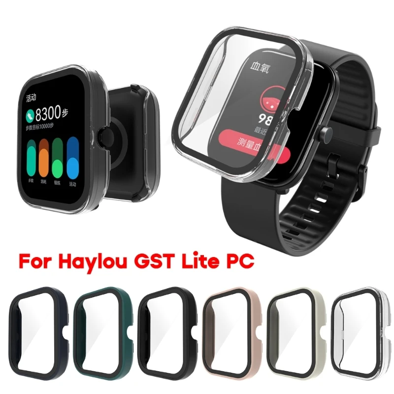

Tempered-Glass Film Screen Protector Case Cover For Haylou GST Lite Smart Watch Protective Cover Bumper Shell Protection Frame