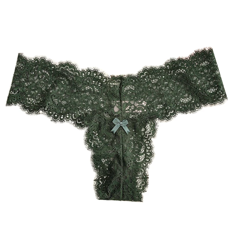 

Women Sexy Lace Lingerie Floral Low Rise Thongs Underwear Cottton Lining Soft Female Panties
