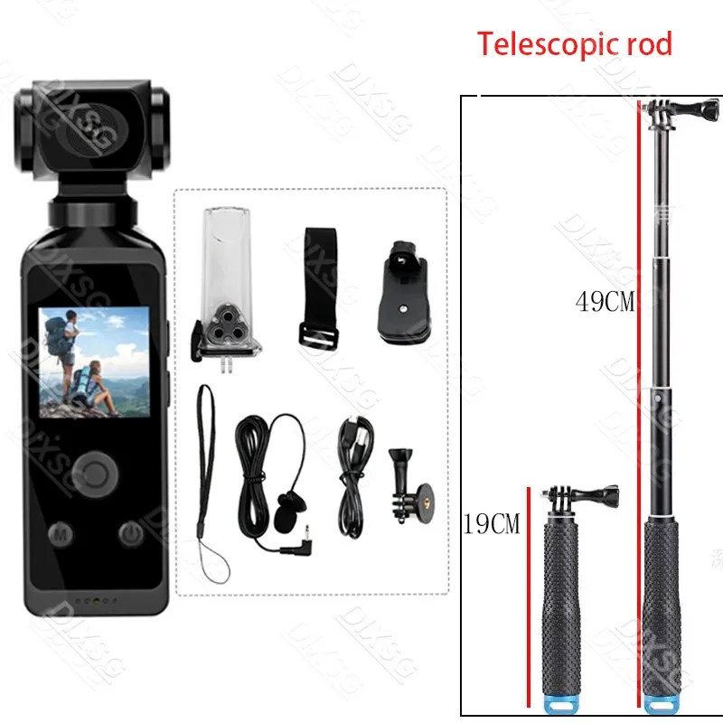 With Telescopic rod