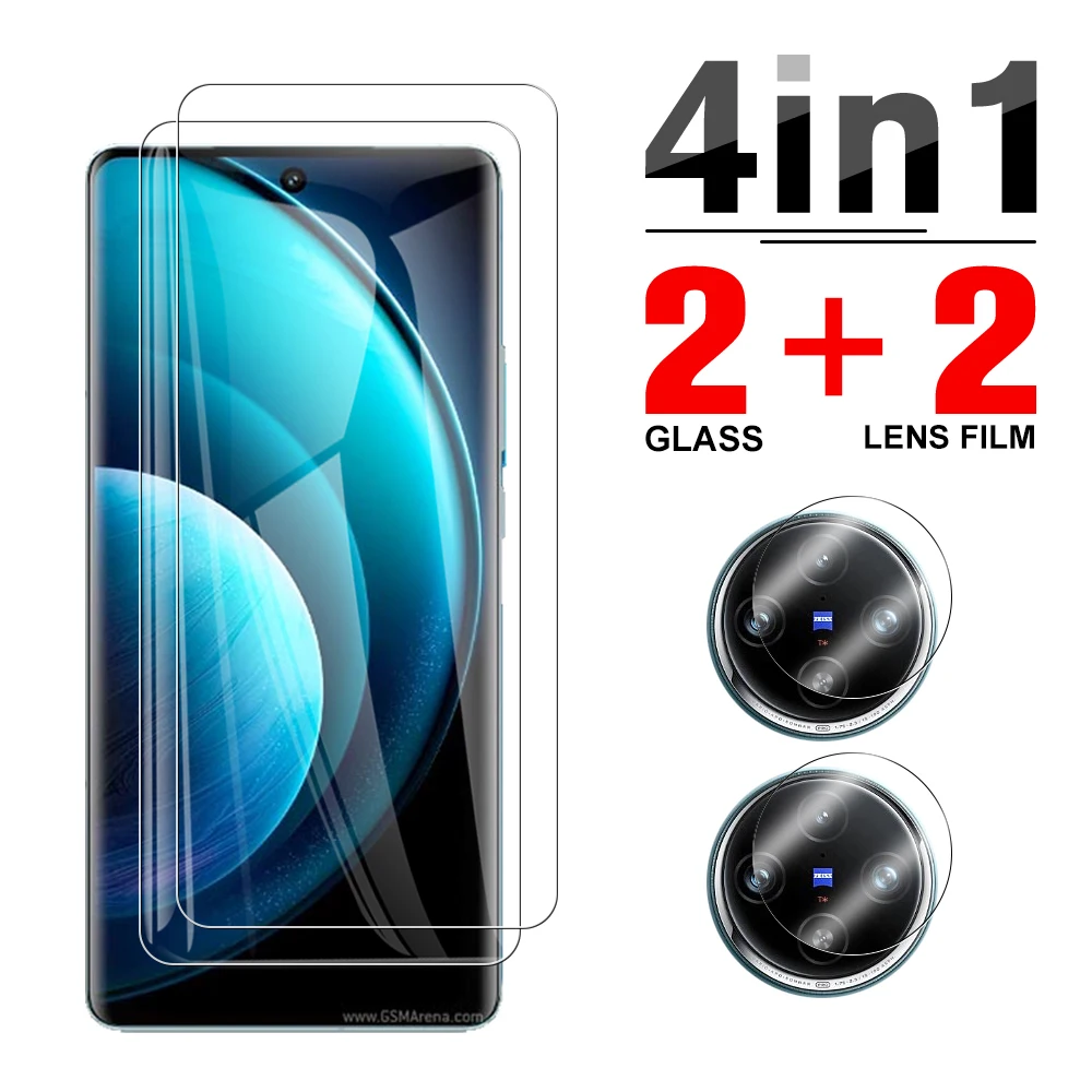 4 In1 20D 3D Proteggi Schermo Curvo Per Vivo X100 X90 Pro Plus X80 Obiettivo Della Fotocamera Vetro Protettivo Vivox 100 90 80 100X 90X 80X
