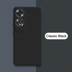 Enhanced Liquid Silicone Shockproof Phone Case - Soft Protective Anti-Drop Back Cover for OPPO A60 Global 4G (Classic Black)