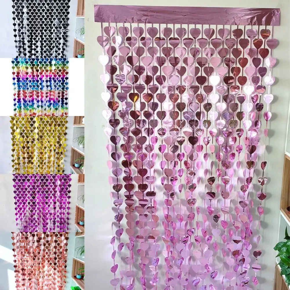 4 Tende Metalliche Feste, Frangia Tende Festa Brillantini per Decorazioni, Tenda Tinsel per Feste Compleanni, Frange Sfondo per Baby Shower Matrimoni Natalizie Photo Wall Contesto (1x2,5m) (Argento