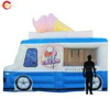 Quick Door Shipping 13*9*10ft Commercial Inflatable Ice Cream Truck Snack Booth Stand for Food Treat 2