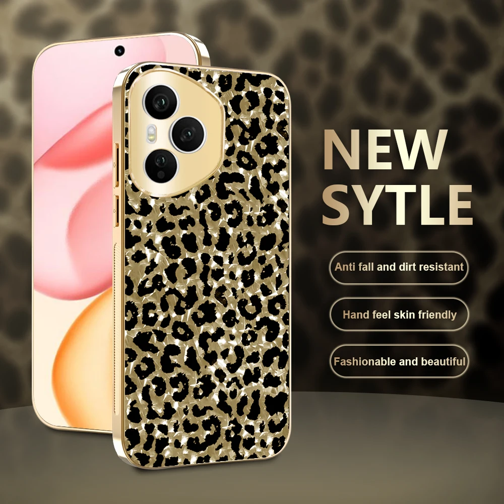 Luxury Gold Leopard Print Glitter Hard Phone Case