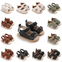 Summer Baby Shoes New Open Toe Preschool Sandals Soft Sole Anti slip First Walkers Baby Solid Color Hollow Beach Shoes