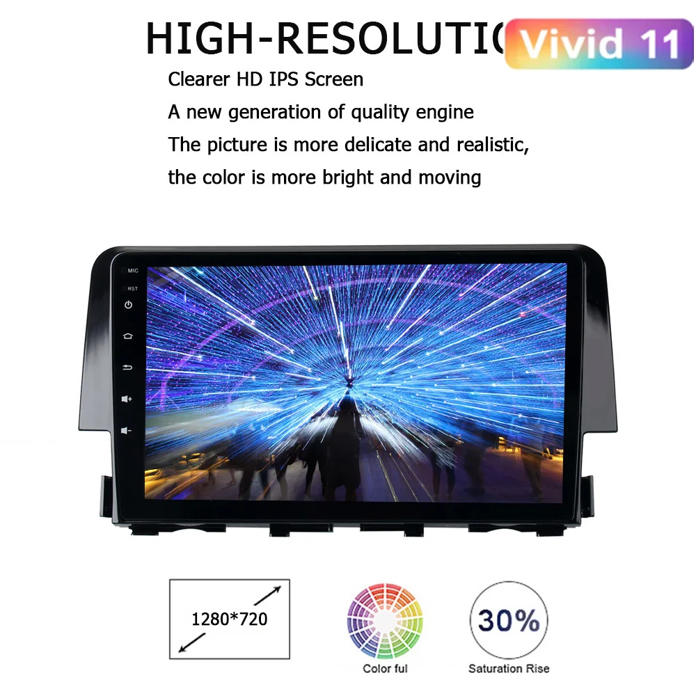 

Dasaita для Honda Civic 2015, 2016, 2017, 2018, 2019, Android, автомобильный радиоприемник DSP, мультимедийный плеер, 9 дюймов, HD экран, CarPlay, GPS-навигатор