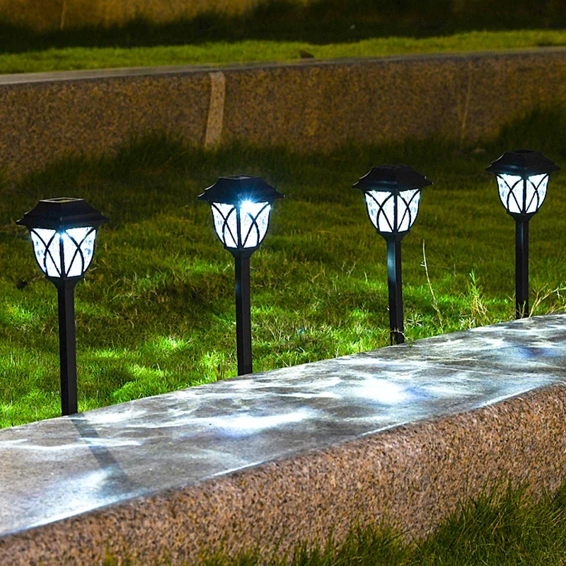 1-8 Pack Solar Yard Lights Bright Lawn Lights Outdoor Waterproof Led Solar Pathway Landscape Path