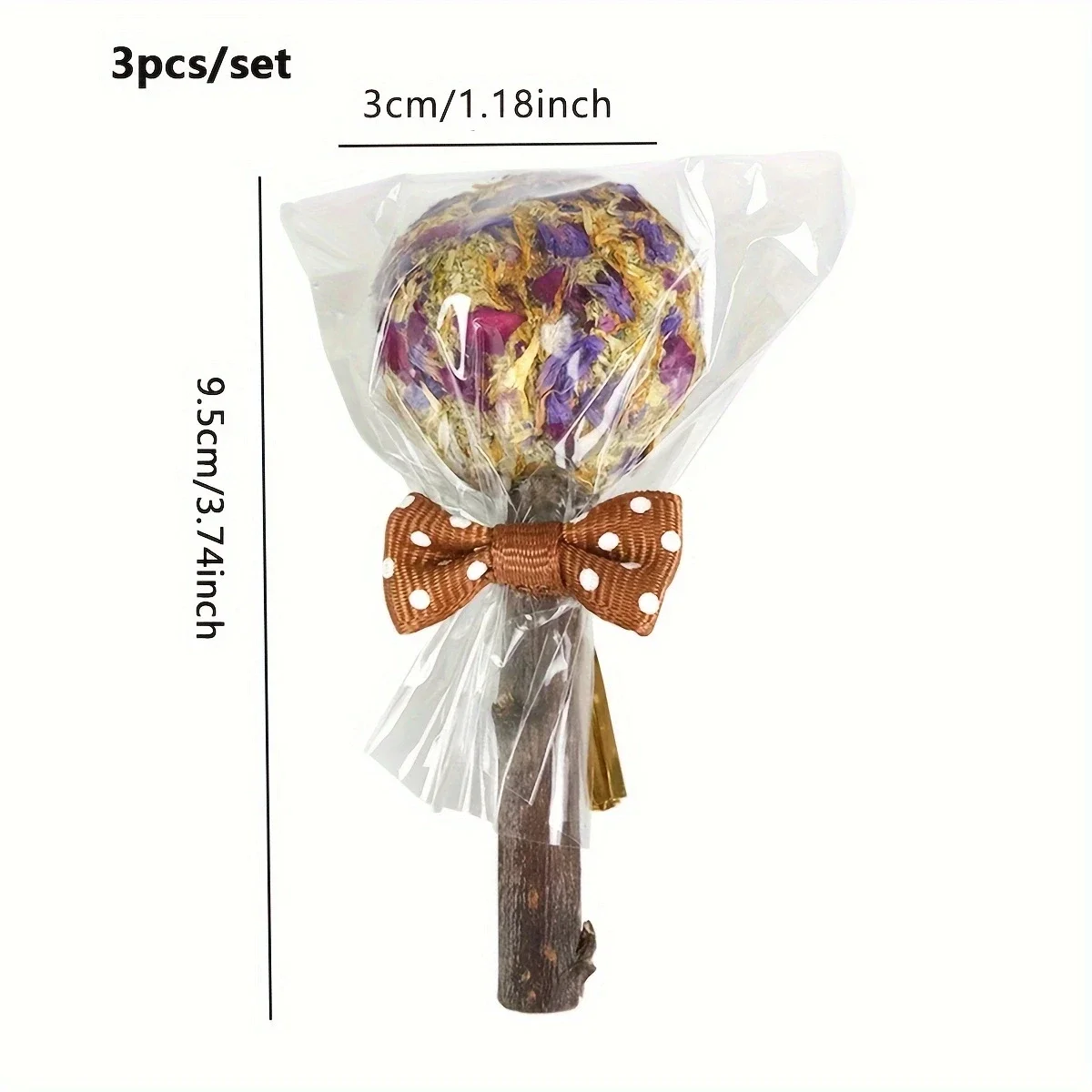 3 pieces-Rabbit molars, lollipops, petals, molars, grass balls, grass cakes, guinea pigs, apple branch molars