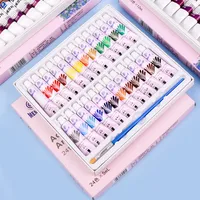 Acrylic Paint & Watercolor Set With Brush 12/24 Colors Pigment 5ml Kids Painting Kit For Beginner Students 3