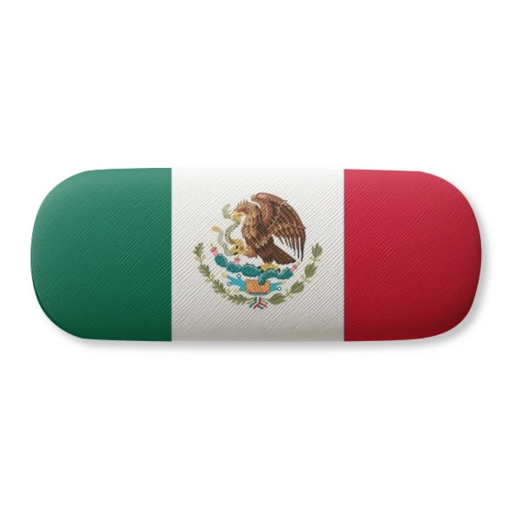 

Mexico National Flag North America Country Glasses Case Eyeglasses Hard Shell Storage Spectacle Box