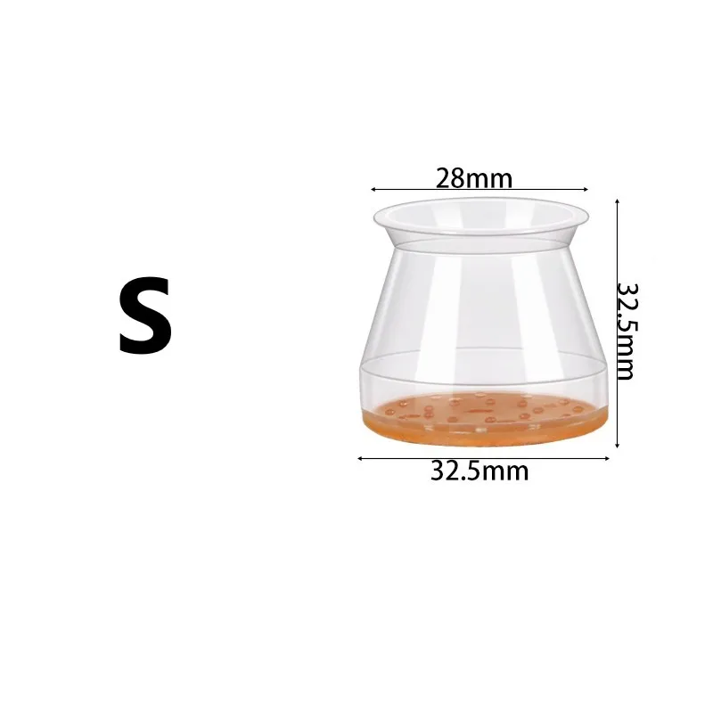 Silicone Chair Leg Floor Protectors with Non-Slip Felt, Furniture Cups