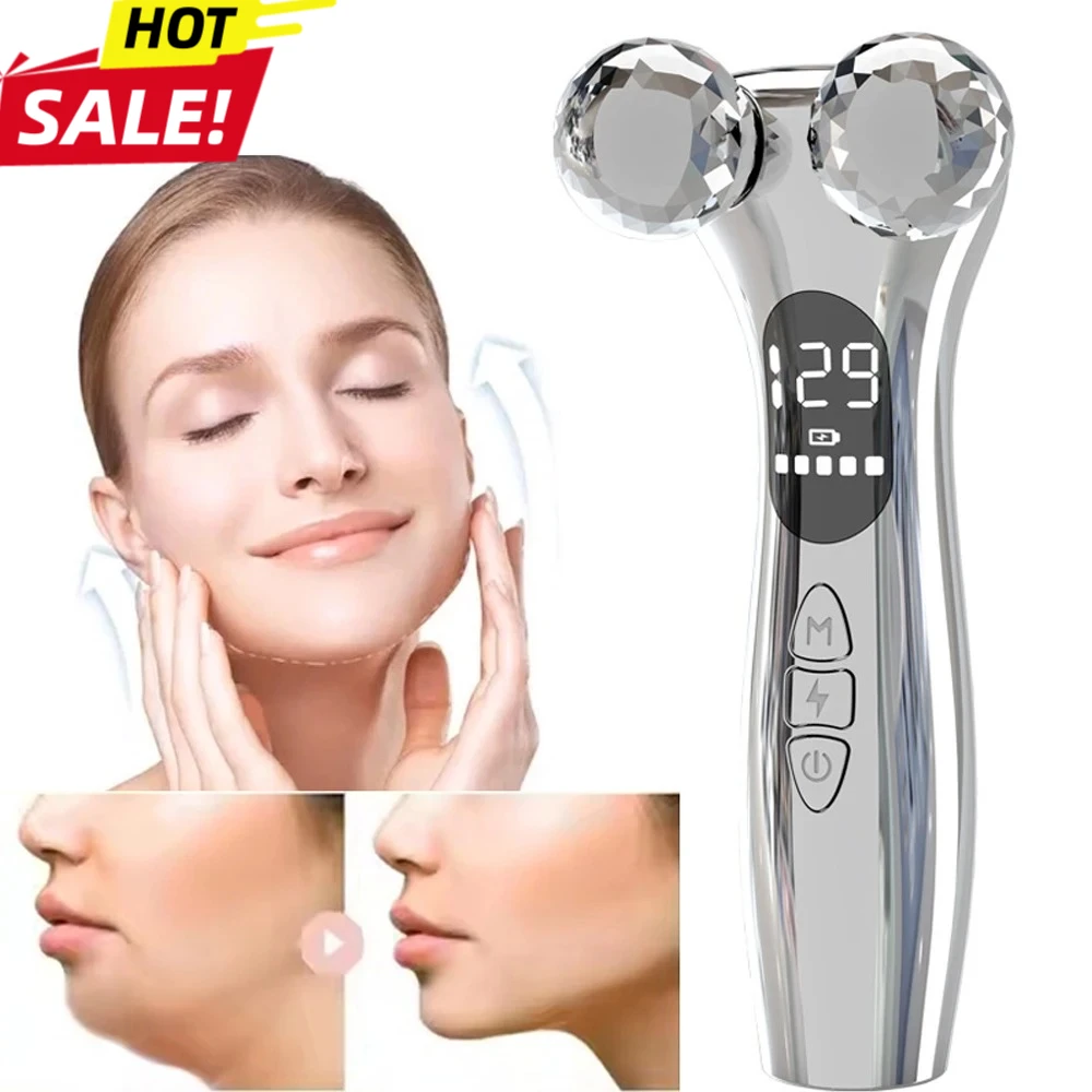 Professional Micro Current Skin Care Machine Tighten Skin Reduce Wrinkles Rechargeable Cordless Facial Lifting Massager for Home