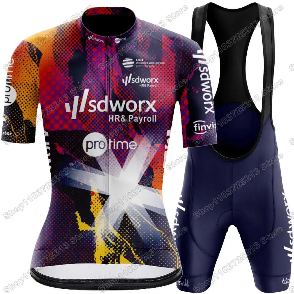 2025 Women Team SD Worx Cycling Jersey Set Summer France Tour