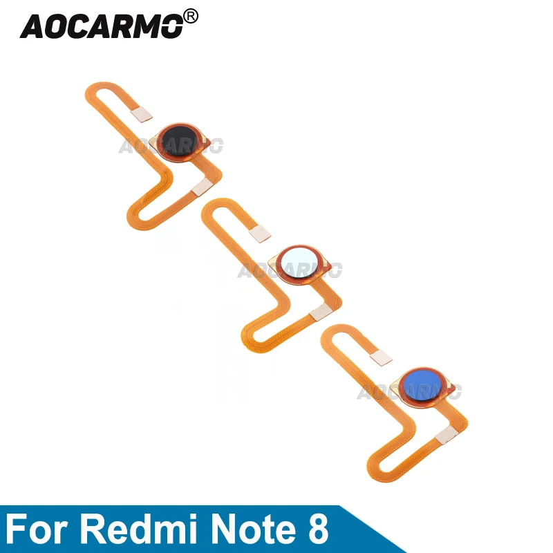 

Aocarmo For Redmi Note 8 Fingerprint Home-Button Flex Touch ID Sensor Flex Cable Replacement Part