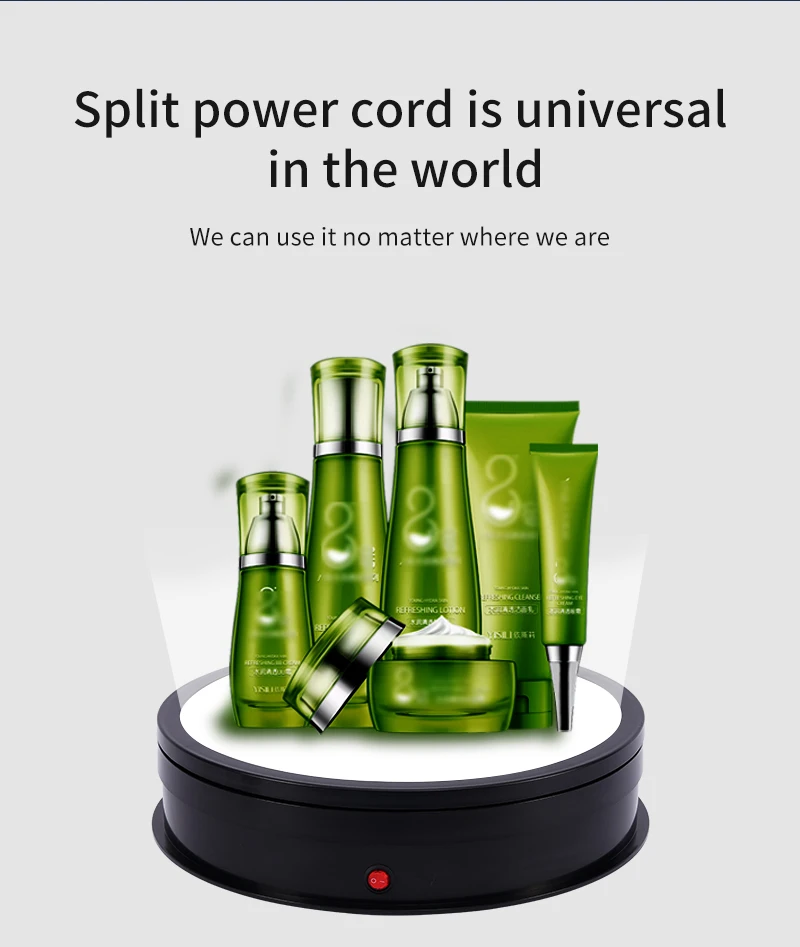 30cm Luminous Intelligent Electric Rotary Table 360° Noiseless Remote Control Display Stand Bear 60kg Live Broadcast Turntable