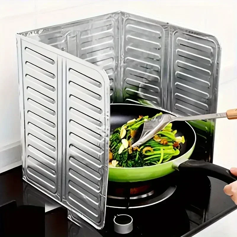 Foldable Aluminum Kitchen Gas Stove Baffle Plate Portable Frying Pan Oil Splash Protection Screen Household Kitchen Accessories Foldable Aluminum Kitchen Gas Stove Baffle Plate Portable Frying Pan Oil Splash Protection Screen Household Kitchen Accessories